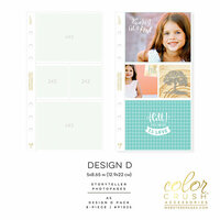 Websters Pages - Color Crush Collection - A5 Planner - Inserts - Photo Sleeves - Design D - 8 Pack