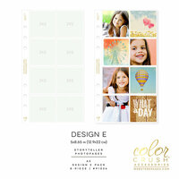 Websters Pages - Color Crush Collection - A5 Planner - Inserts - Photo Sleeves - Design E - 8 Pack