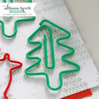 Websters Pages - Its Christmas Collection - Perfect Bulks - Paperclips - Trees