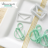 Websters Pages - Sprinkled with Love - Paperclips - Envelopes and Ampersands