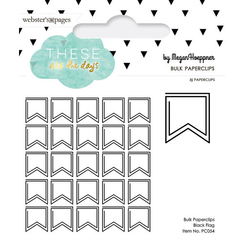 Websters Pages - These Are The Days Collection - Paperclips - Flag - Black