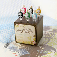 Websters Pages - Push Pins - Long Needle - Cameo