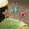 Websters Pages - A Botanical Christmas Collection - Push Pins - Long Needle - Sparkle