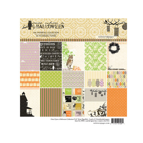 Websters Pages - Once Upon a Halloween Collection - Petite Paper - 6 x 6 Paper Pack