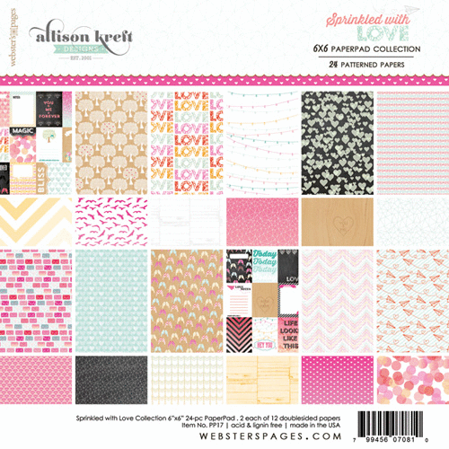 Websters Pages - Sprinkled with Love - 6 x 6 Paper Pad