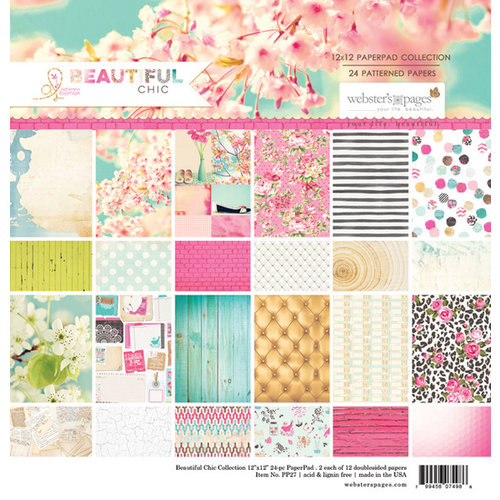 Websters Pages - Beautiful Chic Collection - 12 x 12 Paper Pad