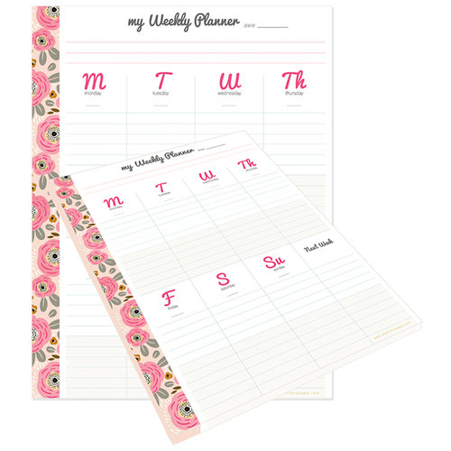 Websters Pages - My Happy Place Collection - Weekly Planner Tear-Away Pad - Undated