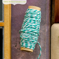 Websters Pages - Quick Picks Collection - Designer Trim - Teal Bakers Twine - 1 Yard