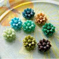 Websters Pages - Whimsies - Resin Embellishment Pieces - Mini Flower Petals - Variety