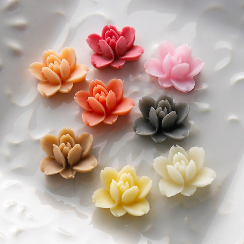 Websters Pages - Whimsies - Resin Embellishment Pieces - Lotus Flower Blooms - Variety