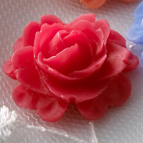Websters Pages - Whimsies - Resin Embellishment Pieces - Roses in Bloom - Red