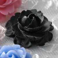 Websters Pages - Whimsies - Resin Embellishment Pieces - Roses in Bloom - Black