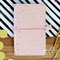 Websters Pages - Color Crush Collection - Travelers Planner - Blush and Gold Foil Dot