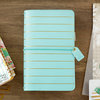 Websters Pages - Color Crush Collection - Traveler's Planner - Ice Blue with Gold Stripe