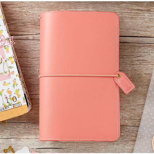 Websters Pages - Color Crush Collection - Traveler's Planner - Pretty Pink