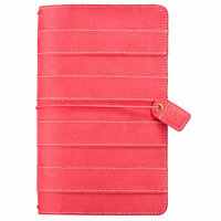 Websters Pages - Color Crush Collection - Travelers Planner - Pink Stitched Stripe