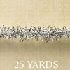 Websters Pages - Designer Ribbon - Tinsel - Silver - 25 Yards, BRAND NEW