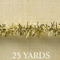 Websters Pages - Designer Ribbon - Tinsel - Gold - 25 Yards, BRAND NEW