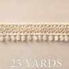 Websters Pages - Ladies and Gents Collection - Designer Ribbon - Natural Fringe - 25 Yards