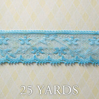 Websters Pages - Western Romance Collection - Designer Ribbon - Blue Lace - 25 Yards