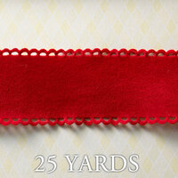 Websters Pages - A Botanical Christmas Collection - Designer Ribbon - Double Scallop - 25 Yards