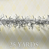 Websters Pages - Designer Ribbon - Tinsel - Silver - 25 Yards