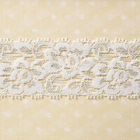Websters Pages - Sunday Picnic Collection - Designer Ribbon - White Linen - 25 Yards