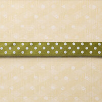 Websters Pages - Designer Ribbon - Green Polka - 25 Yards