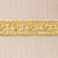 Websters Pages - Designer Ribbon - Yellow Lace - 25 Yards