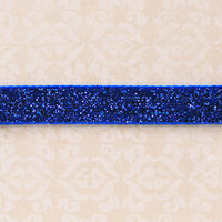 Websters Pages - Designer Ribbon - Velvet Blue Sparkle - 25 Yards
