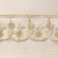 Websters Pages - Designer Ribbon - Lace Gold - 25 Yards