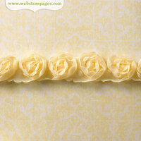 Websters Pages - Modern Romance Collection - Designer Ribbon - Butter Rosette - 25 Yards