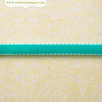 Websters Pages - Modern Romance Collection - Designer Ribbon - Blue Velvet Stitched - 25 Yards