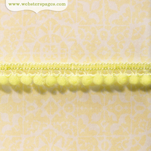 Websters Pages - Modern Romance Collection - Designer Ribbon - Soft Green Poms - 25 Yards