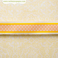 Websters Pages - New Beginnings Collection - Designer Ribbon - Orange and Pink Polka - 25 Yards
