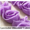 Websters Pages - Bloomers - Flower and Trim Ribbons - Lavender - 7.5 Yards