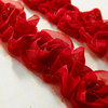 Websters Pages - Bloomers - Flower and Trim Ribbons - Red Sparkle - 7.5 Yards