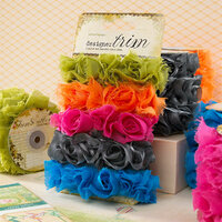 Websters Pages - Bloomers - Flower and Trim Ribbons - Assorted Five