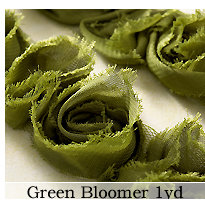 Websters Pages - Bloomers - Flower and Trim Ribbons - Green