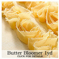 Websters Pages - Bloomers - Flower and Trim Ribbons - Butter
