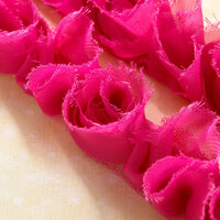 Websters Pages - Bloomers - Flower and Trim Ribbons - Poetry Pink