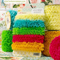 Websters Pages - Ruffled Bloomers - Flower and Trim Ribbons - Pack