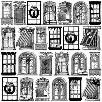 Websters Pages - Royal Christmas Collection - 12 x 12 Transparency - Holiday Windows