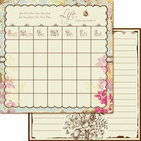 Websters Pages - Designer Calendars Collection - 12 x 12 Double Sided Paper - Life Calendar, BRAND NEW