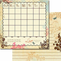 Websters Pages - Designer Calendars Collection - 12 x 12 Double Sided Paper - Love Inspired Calendar, BRAND NEW