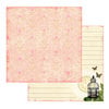 Websters Pages - Postcards from Paris Collection - 12 x 12 Double Sided Paper - Belle Rose, CLEARANCE
