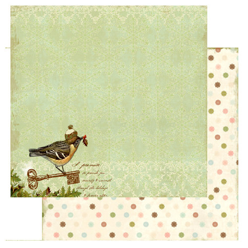 Websters Pages - Winter's Wings Collection - Christmas - 12 x 12 Double Sided Paper - My Promise, BRAND NEW