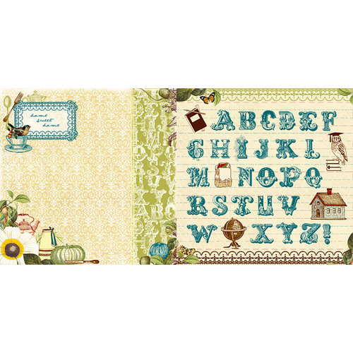 Websters Pages - WonderFall Collection - 12 x 12 Double Sided Paper - Learn your ABC's