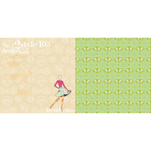 Websters Pages - Trendsetter Collection - 12 x 12 Double Sided Paper - Style 105