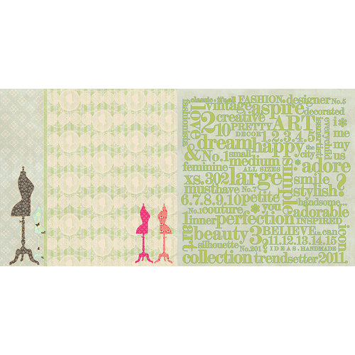 Websters Pages - Trendsetter Collection - 12 x 12 Double Sided Paper - Fashionista